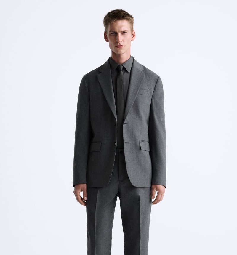 Grey Suit Men Zara