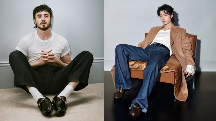 Paul Mescal & Xiao Zhan Front Gucci Horsebit 1953 Loafer Ad