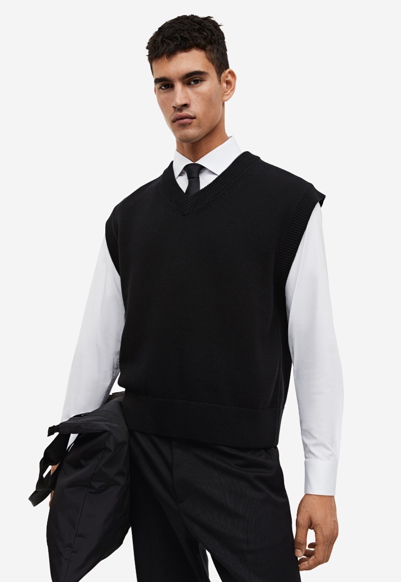 Lighten up your formal wear with a sweater vest.