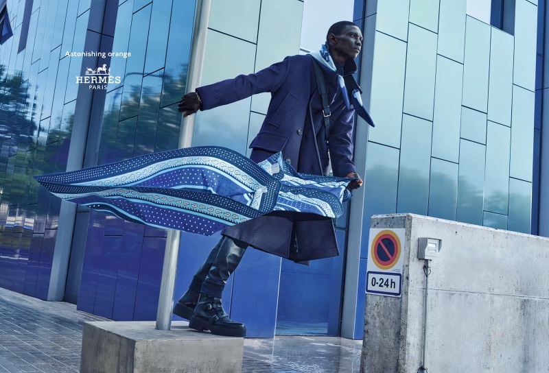 Fernando Cabral fronts Hermès' fall-winter 2023 campaign. 