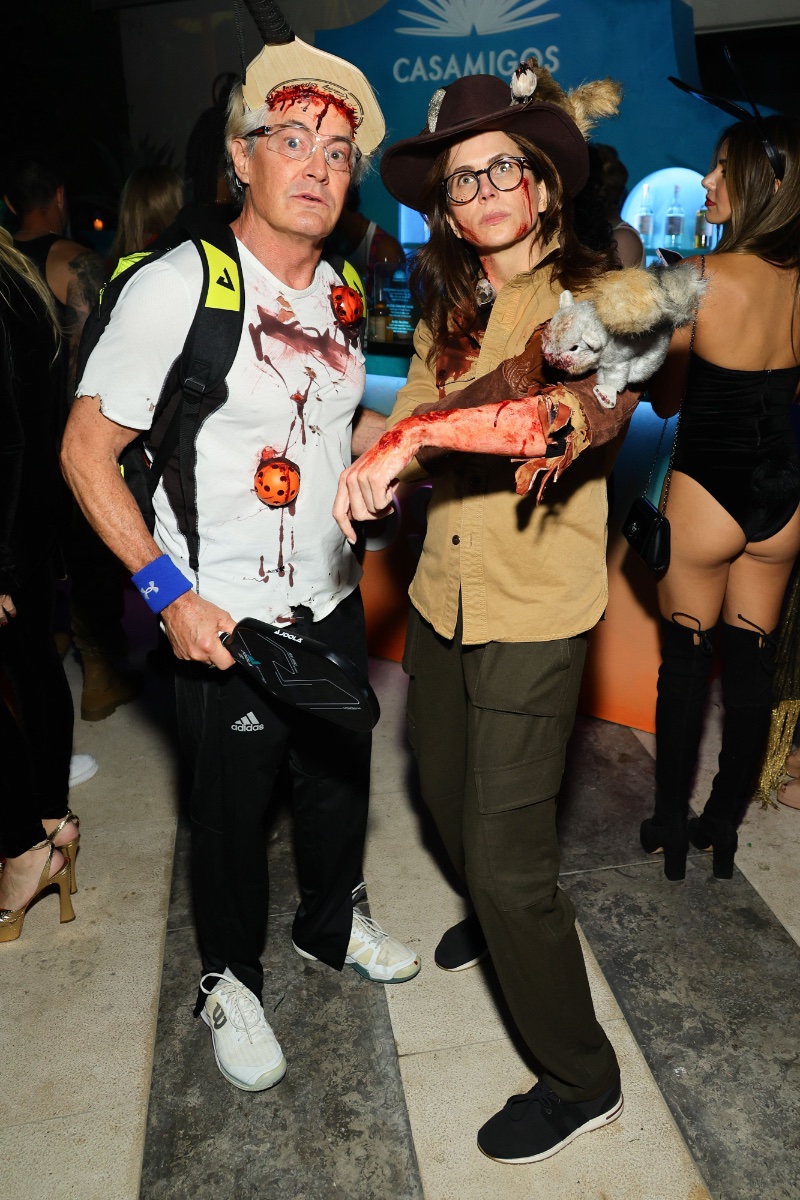 Kyle MacLachlan and Desiree Gruber attend the 2023 Casamigos Halloween party.