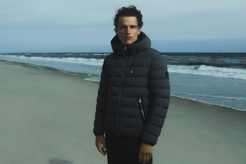 Simon Nessman fronts Mackage's fall-winter 2023 campaign.