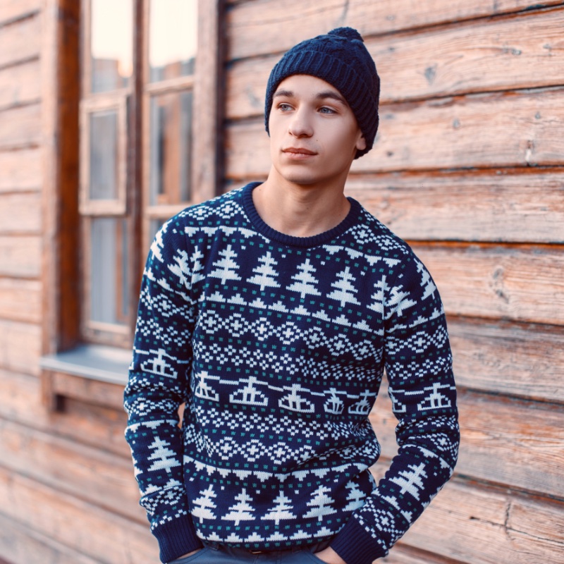 Man Winter Christmas Sweater