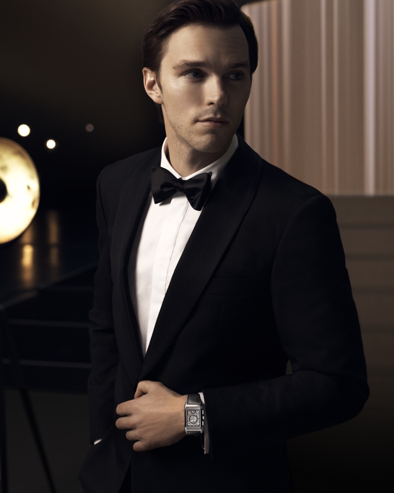 Nicholas Hoult dons a sharply tailored tuxedo for Jaeger-LeCoultre’s latest The Watchmaker of Watchmakers film. 