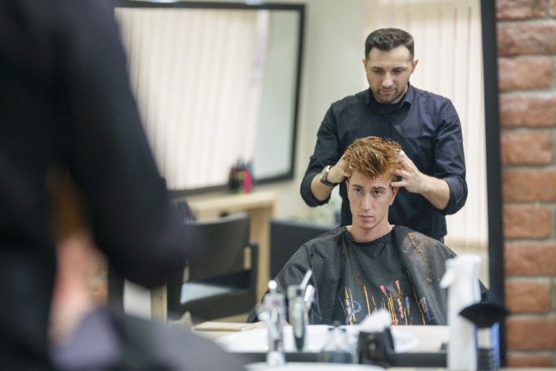 Red Hair Men Salon