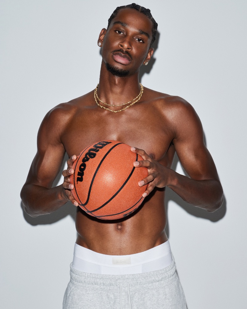 SKIMS enlists Shai Gilgeous-Alexander as one of the faces of its men's underwear advertising campaign.