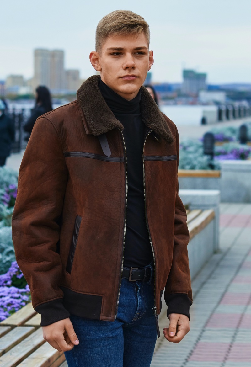 Shearling Jacket Jeans Outfit Fall Fashion Men