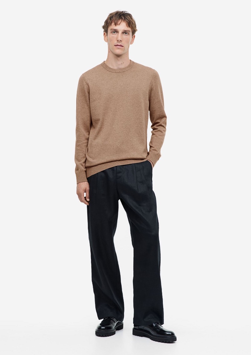Thanksgiving Outfit Men Beirge Sweater Trousers H&M