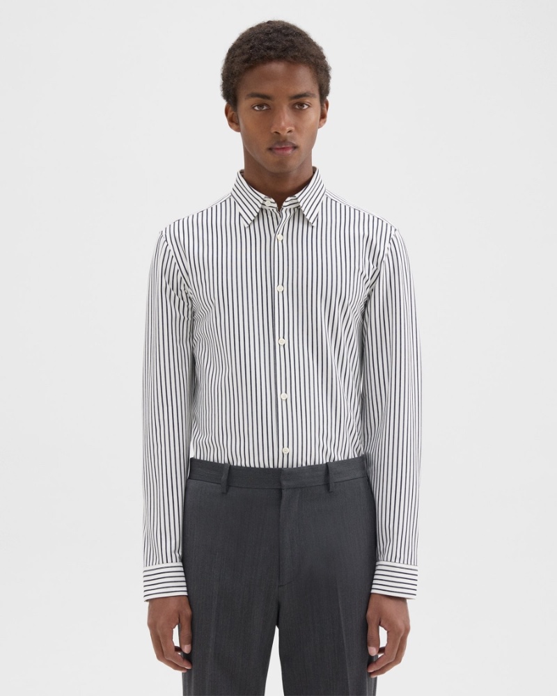 Theory Striped Dress Shirt Men