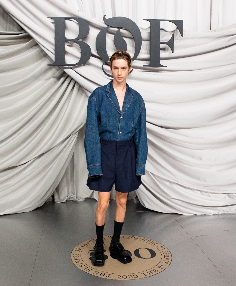 Troye Sivan makes a statement in a bold Prada look at the BOF500 Gala.