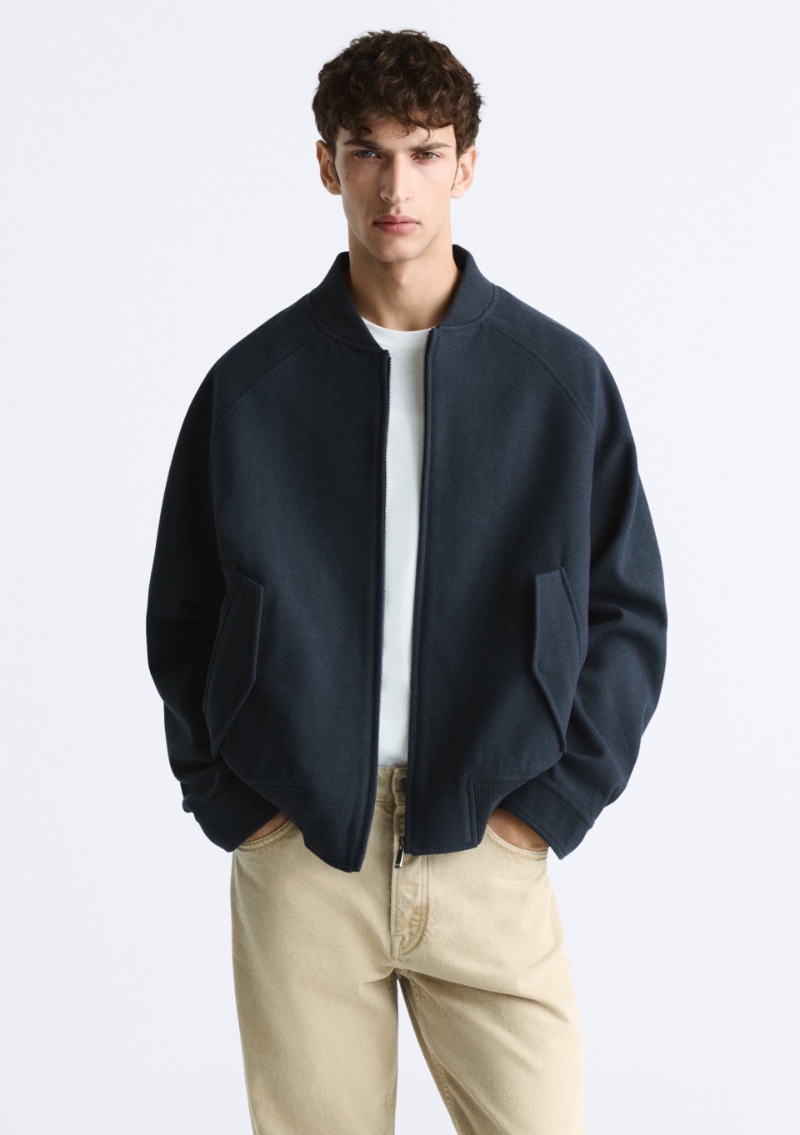 Zara Bomber Jacket Men Thanksgiving Outfit