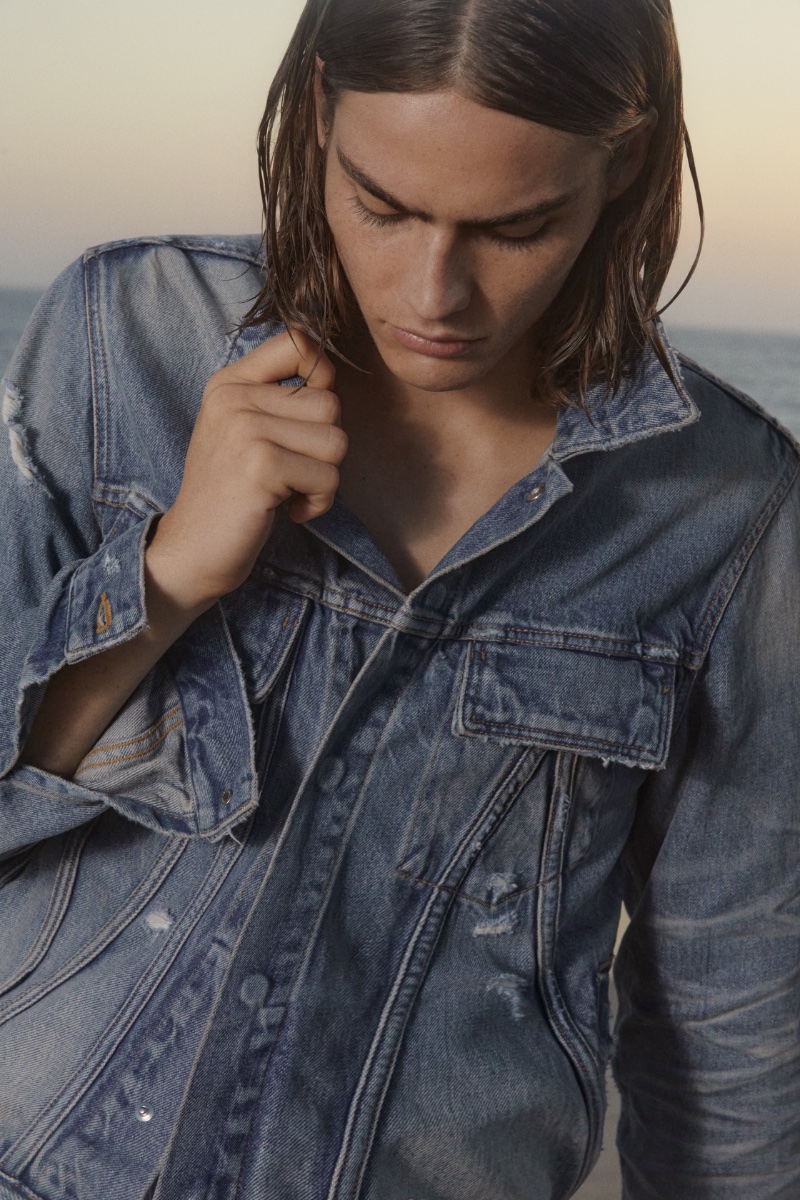 Sava Suvacarov stars in AMIRI's new denim campaign.