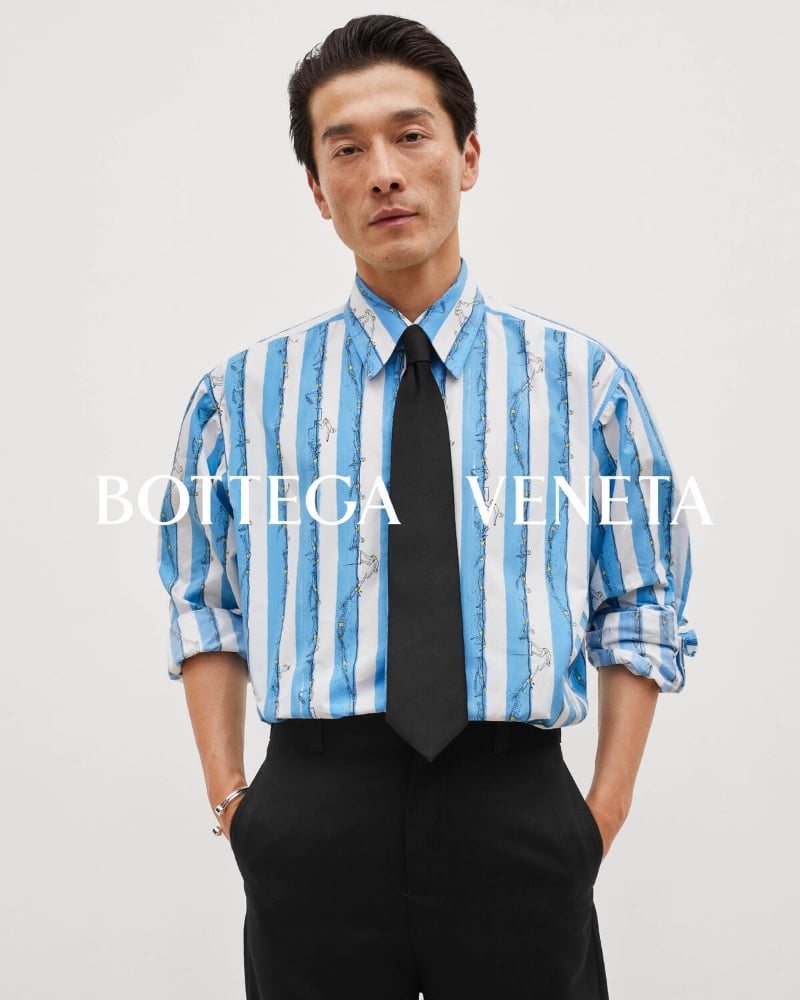 Daisuke Ueda fronts Bottega Veneta's pre-spring 2024 campaign.