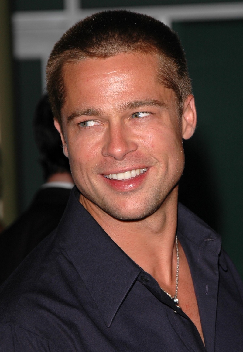 Showing off his buzz cut, Brad Pitt charms at the premiere of Criminal.