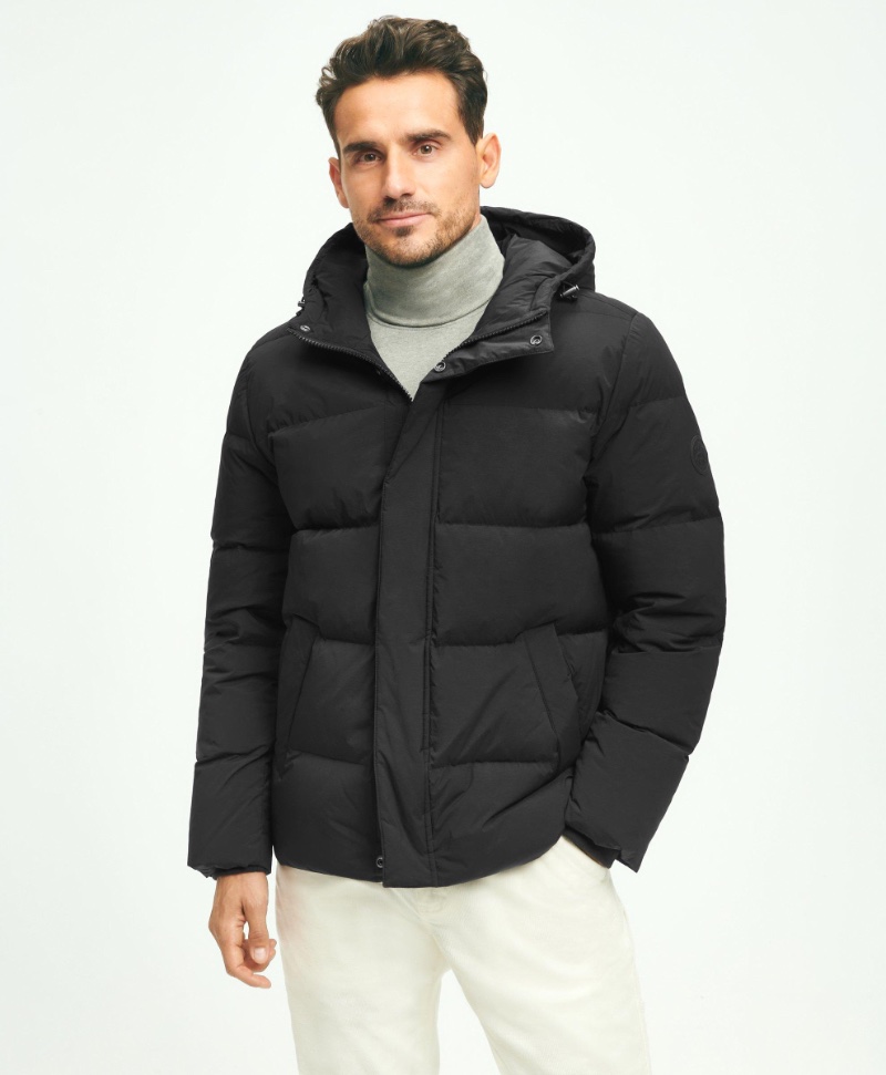 Brooks Brothers Tech Hooded Down Puffer Coat Men