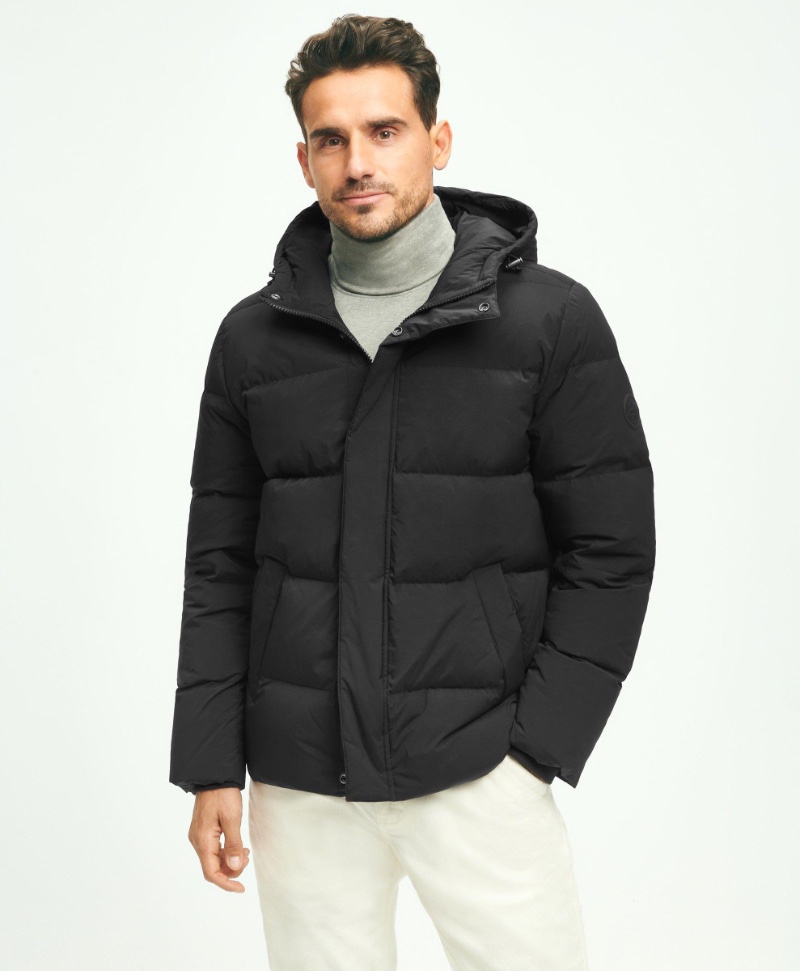 Brooks Brothers Tech Hooded Down Puffer Coat Men » Après-Ski Outfits for Men: Style Meets Comfort on the Slopes Brooks Brothers Tech Hooded Down Puffer Coat Men