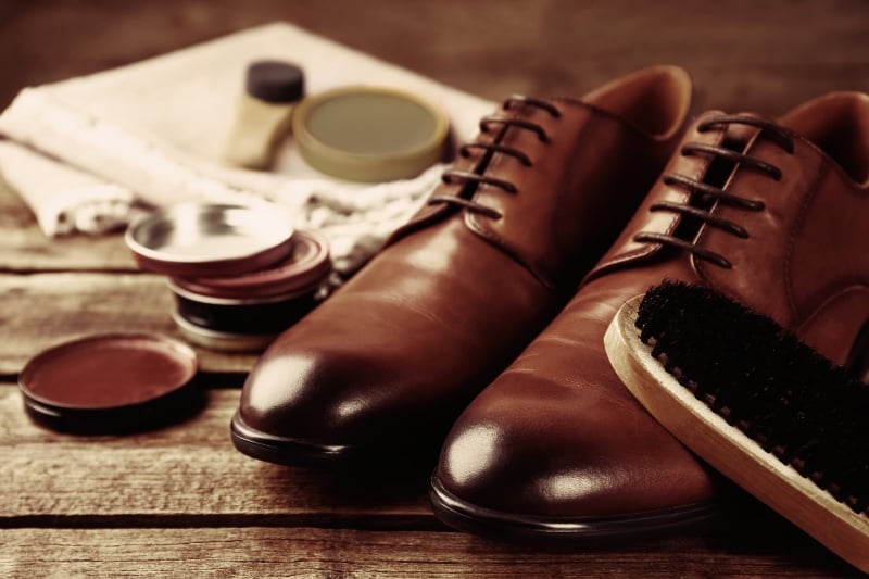 Brown Leather Shoe Care