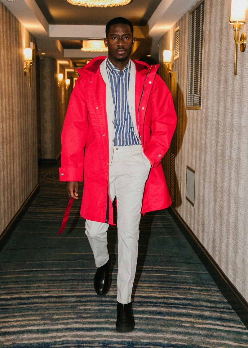 Damson Idris Tommy Hilfiger Red Parka