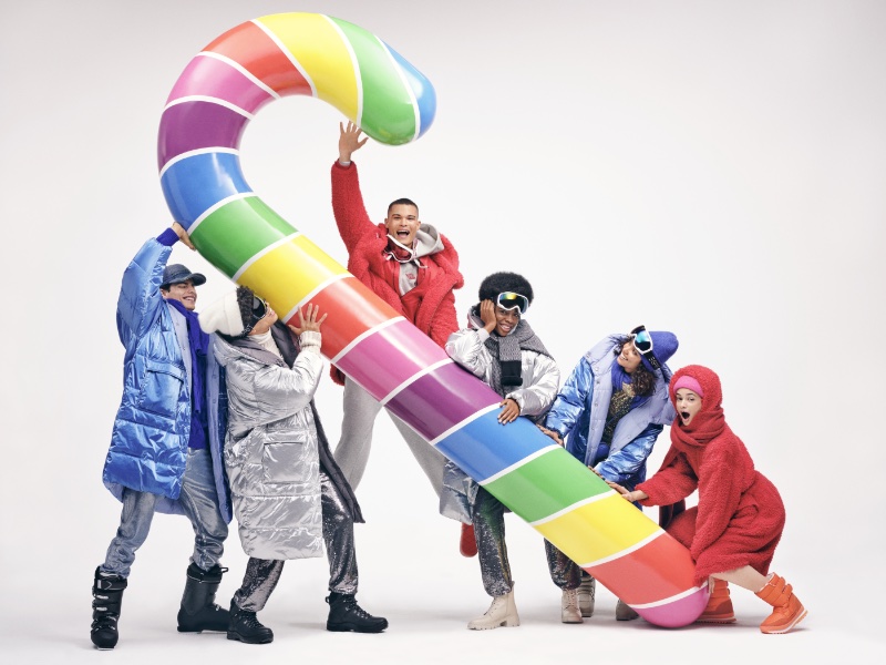 Holiday cheer is front and center for Esprit's latest advertising campaign.