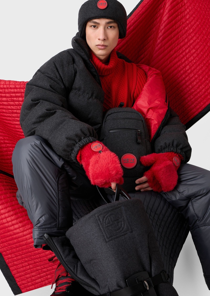 Giorgio Armani Neve Fall Winter 2023 Men » Après-Ski Outfits for Men: Style Meets Comfort on the Slopes Giorgio Armani Neve Fall Winter 2023 Men