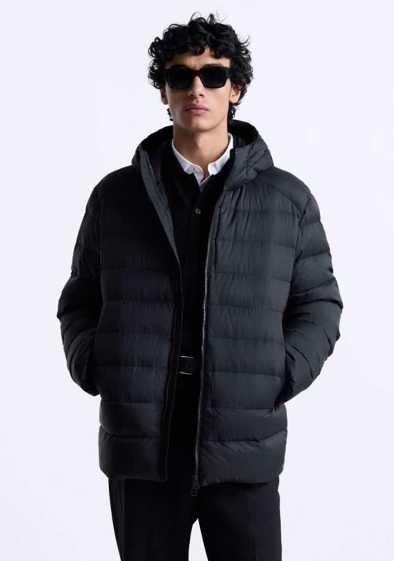 Hooded Down Jacket Zara Men