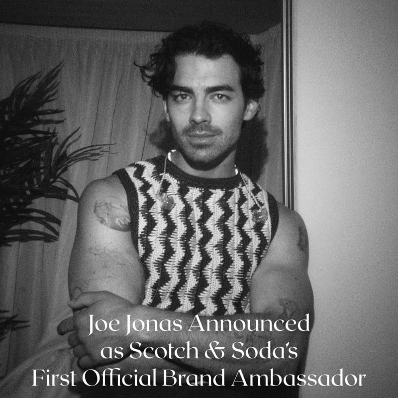 Joe Jonas Scotch & Soda Black & White Photo