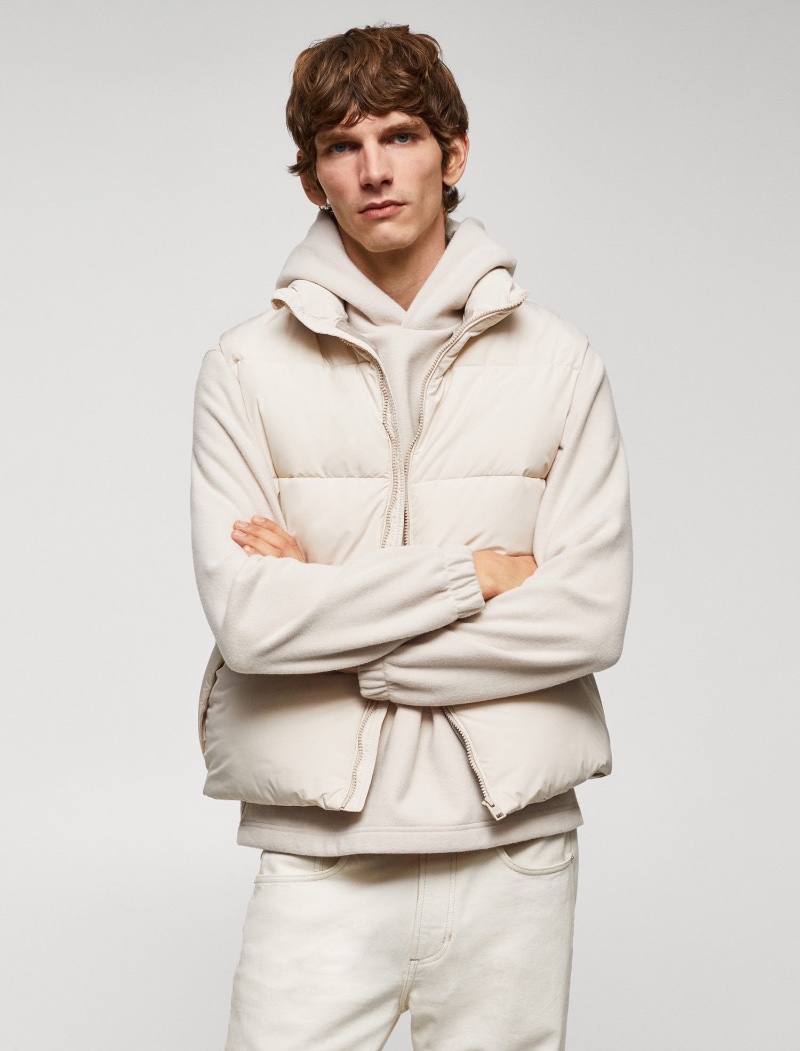 Mango Water-repellent Quilted Vest Men » Après-Ski Outfits for Men: Style Meets Comfort on the Slopes Mango Water-repellent Quilted Vest Men