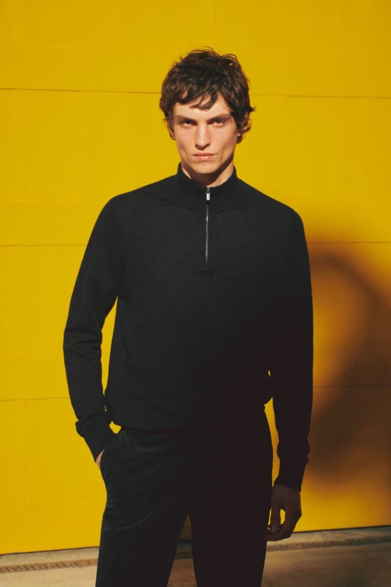 All-black Outfit Massimo Dutti Men » Massimo Dutti Proposes City Sophistication All-black Outfit Massimo Dutti Men