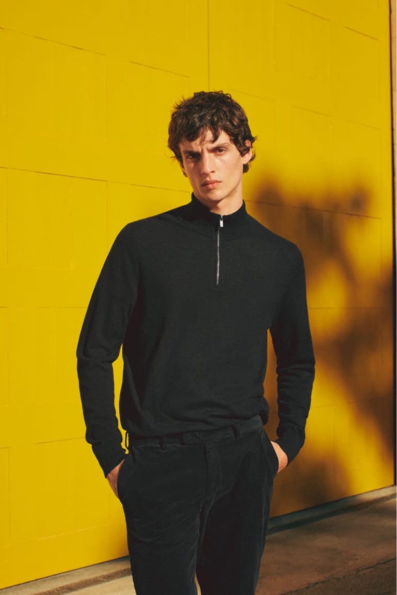 Lucas El Bali All-black Outfit Massimo Dutti Men