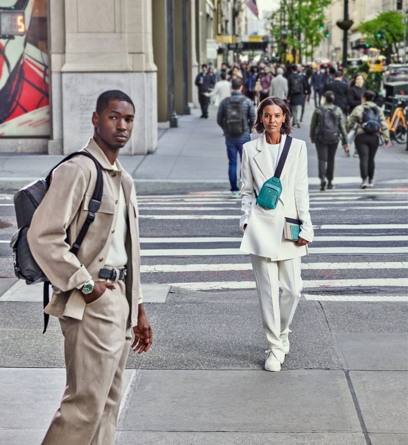 Amidst the cityscape, Ronald Epps and Liya Kebede star in Montblanc's The Library Spirit campaign.