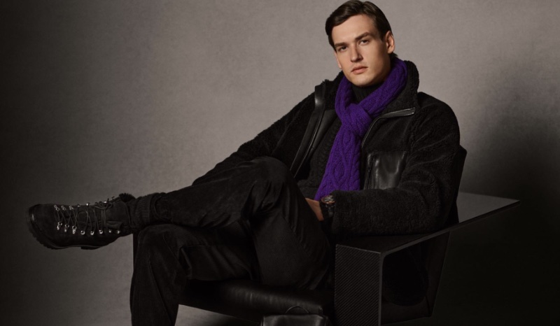 » Ralph Lauren Purple Label Unwraps a Festive 2023 Holiday Ralph Lauren PL Holiday 2023 Campaign Jegor Venned 001