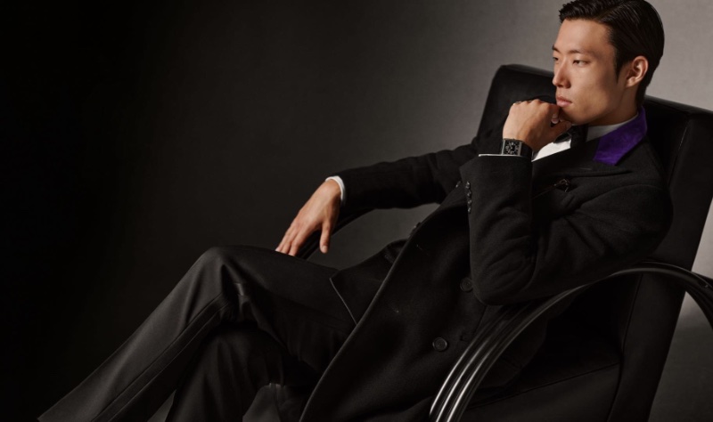 Juhyung Kang dons elegant eveningwear by Ralph Lauren Purple Label. » Ralph Lauren Purple Label Unwraps a Festive 2023 Holiday Juhyung Kang dons elegant eveningwear by Ralph Lauren Purple Label.