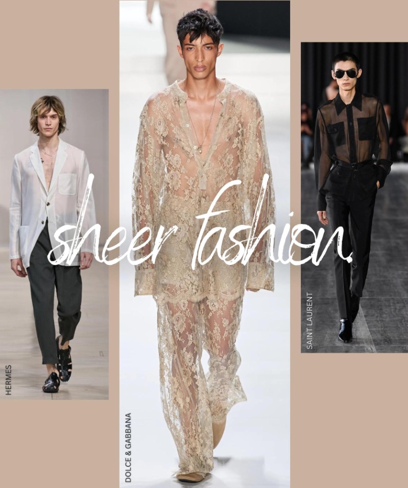Spring 2023 Fashion Trends Men Sheer Fashion