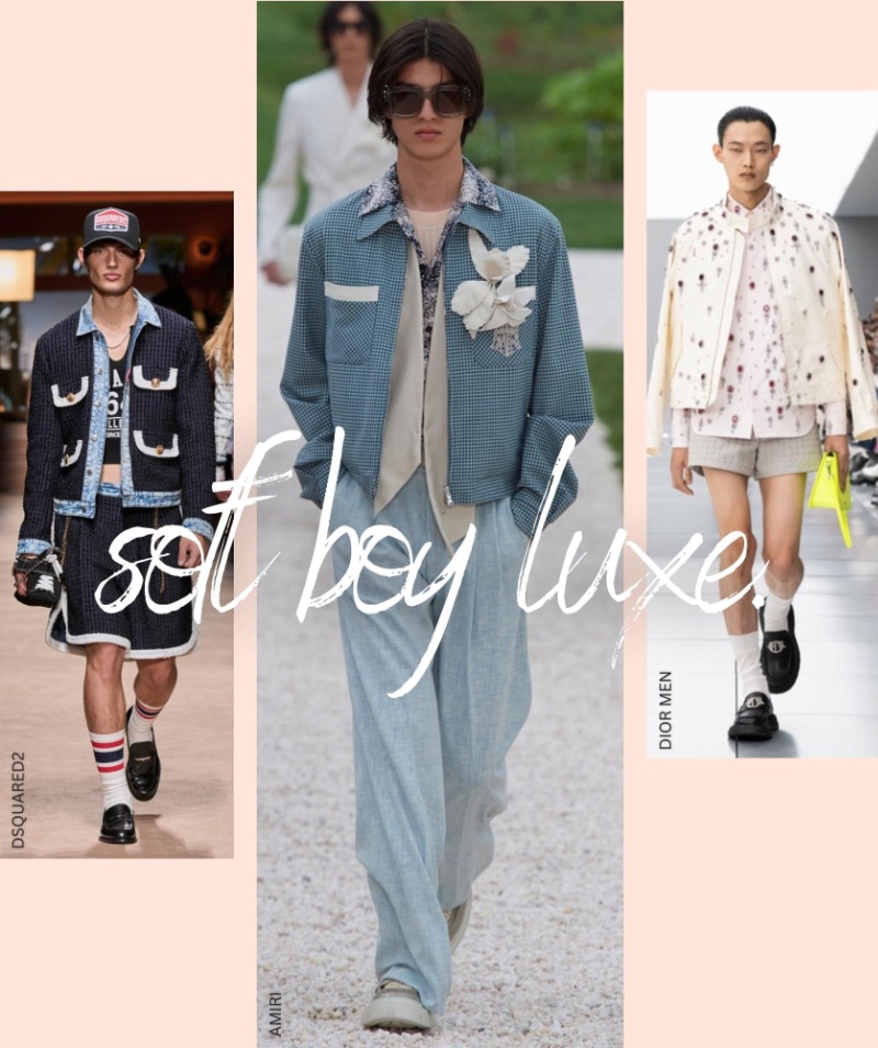 Spring 2023 Fashion Trends Men Soft Boy Luxe