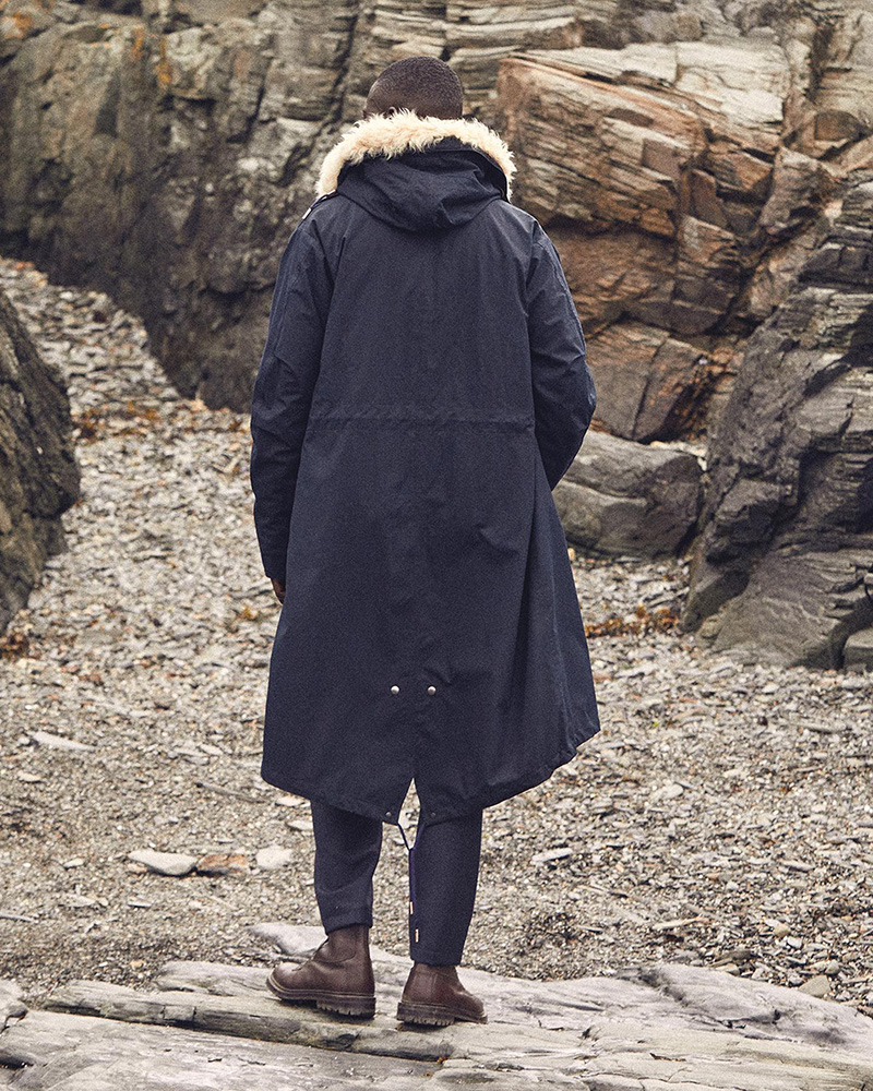The Todd Snyder x Private White collection embraces the timeless allure of the fish parka.