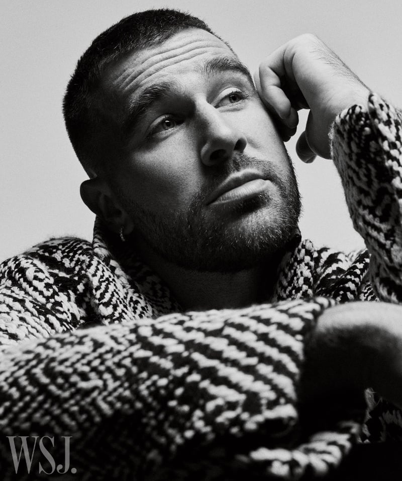 Up close with Travis Kelce for WSJ. Magazine.