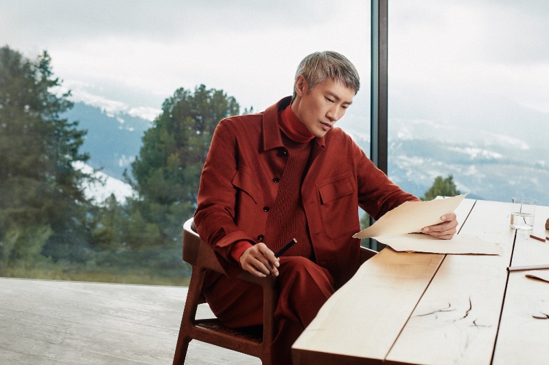Zegna enlists Philip Huang as the star of its fall-winter 2023 campaign.