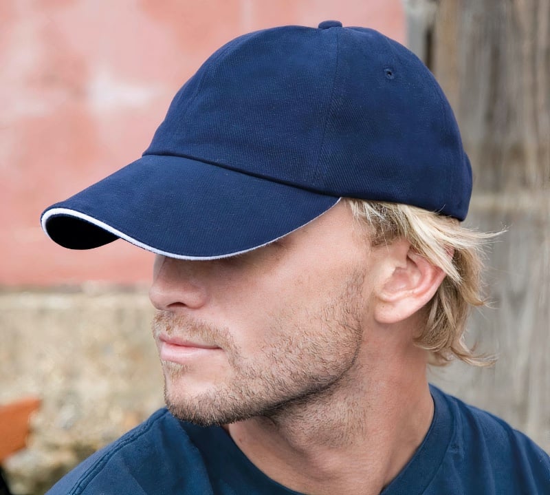 Contrast Sandwich Peak Cap for Men