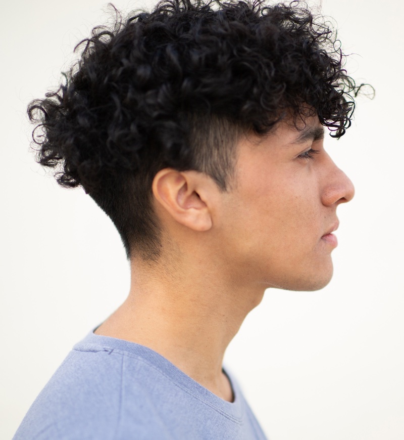 Curly Undercut Hairstyle Men