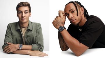 IWC's Dynamic Duo: Lewis Hamilton & George Russell Front Ad