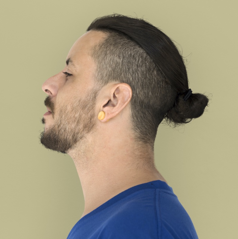 Man Bun Shaved Sides