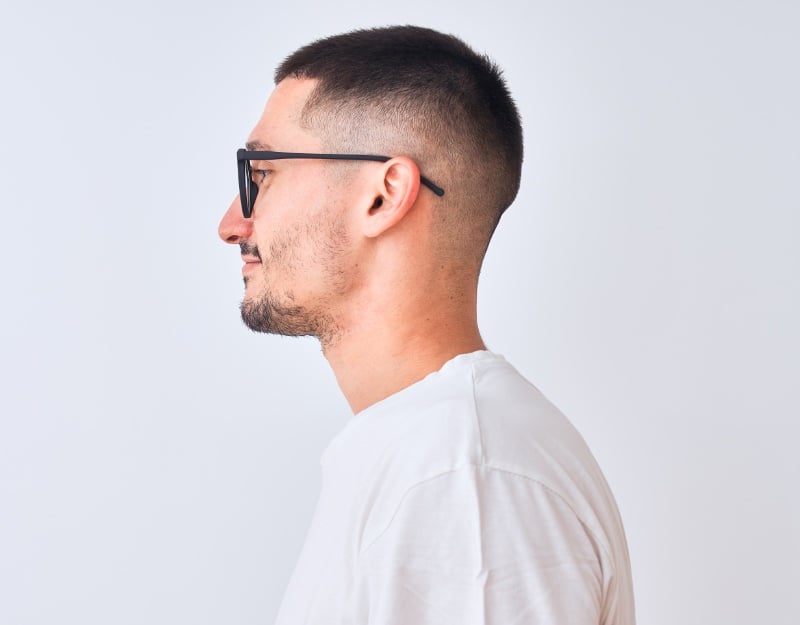 mid fade buzz cut