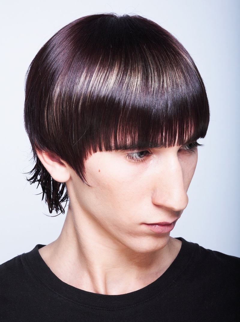 Modern Bowl Cut Hairstyle Men