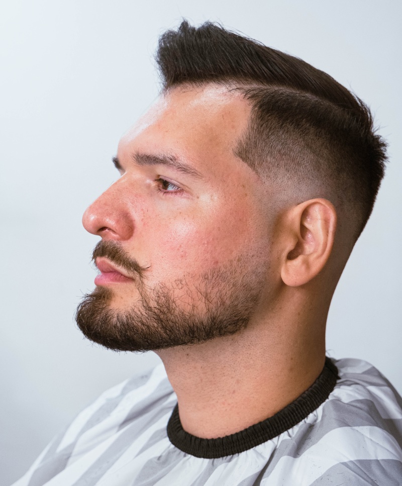 Modern Pompadour Mid Fade