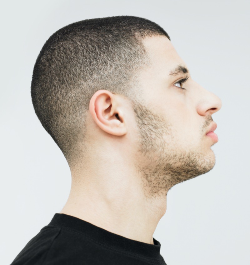 short buzz cut fade