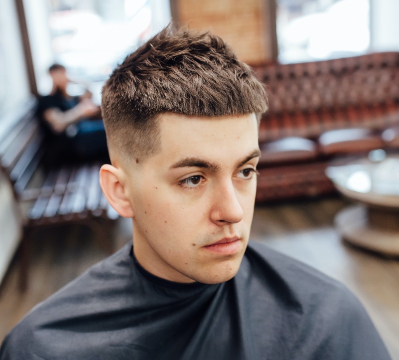 My trim of the day. Textured crop with a mid skin fade : r/malegrooming