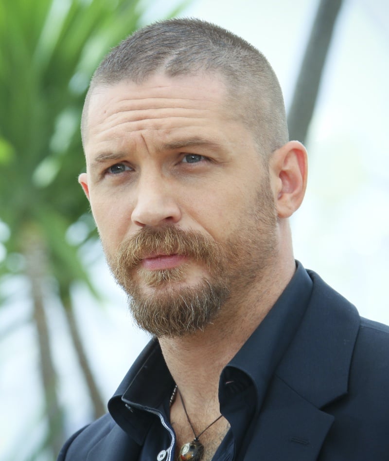 Tom Hardy Buzz Cut Fade Part