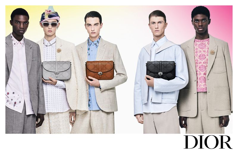 Dior Men presents its spring 2024 campaign starring models Dara Gueye, Younghoon Jeon, Viktor Krohm, Emile Danckaert, and Awwal Adeoti.