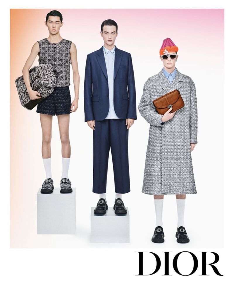 Models Younghoon Jeon, Viktor Krohm, and Emile Danckaert share the spotlight for Dior Men's spring 2024 campaign.