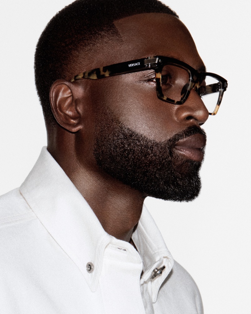Dwyane Wade exudes sophistication in Versace's latest eyewear campaign.
